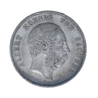 Allemagne-Royaume De Saxe Albert Ier 5 Mark 1875 Muldenhütten - 2, 3 & 5 Mark Zilver