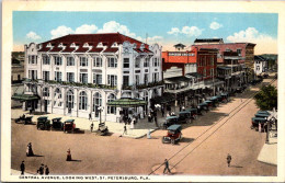 Florida St Petersburg Central Avenue Looking West Curteich - St Petersburg