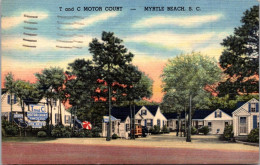 South Carolina Myrtle Beach T And C Motor Court 1950 Curteich - Myrtle Beach