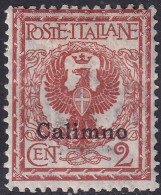 Italy Aegean Calino 1912 Sc 1 Egeo Sa 1 MH* Crazed Gum - Aegean (Calino)