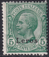 Italy Aegean Lero 1912 Sc 2 Egeo Sa 2 MH* Some Gum Crazing - Egée (Lero)