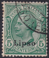 Italy Aegean Lisso 1912 Sc 2 Egeo Lipso Sa 2 Used Toning - Aegean (Lipso)