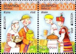 Belorussia Belarus Weissrussland 2012 Europa Visit Strip Of 2 Stamps Mint - 2012