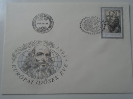 ZA443.59 Hungary -FDC  Cover -1993 European Year Of The Elderly - Covers & Documents