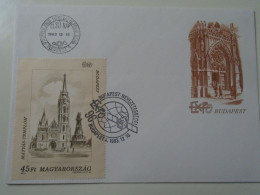 ZA443.60  Hungary -FDC  Cover -1993  Mátyás Templom  - Sights Of Budapest - Brieven En Documenten