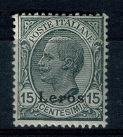 Ref 1612 - Aegean Italy - Leros Lero  Island 1921/22 - 15c Mint Stamp Sass. 10 - Egeo (Lero)