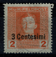 Ref 1612 - Italy  - Austria Occupation- 1918 3 Centisimi On 2 - Fine Used Stamp Sass. 2 - Oostenrijkse Bezetting