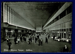 Ref 1613 - Real Photo Postcard - Railway Station - Roma Stazione Termini Galleria - Italy - Stazione Termini