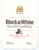 Etiket Etiquette - Whisky - Black & White - Whisky