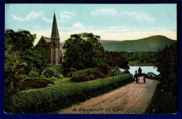 Ref 1614 - Early Postcard - Horse & Jig & Church - Glengarriff - County Cork Ireland - Cork