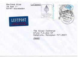 66269 - Bund - 1998 - 300Pfg Dieselmotor EF A LpBf WIESBADEN -> BRIEFZENTRUM 65 - ... -> Japan - Lettres & Documents