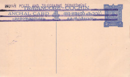 TRAVANCORE-COCHIN - ANCHAL CARD 4P Unc Overprinted / YZ430 - Travancore-Cochin