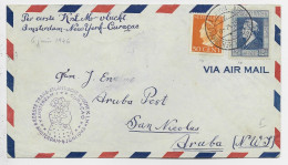 NEDERLAND 50C+ 12 1/2C LETTRE COVER AIR MAIL HENDRIKPLEIN 29.V.1946 TO ARUBA CURACAO - Posta Aerea