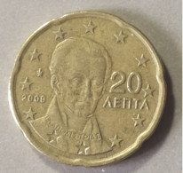 2009 - GRECIA  - MONETA IN EURO - DEL VALORE DI 20 CENTESIMI   - USATA - - Grèce