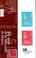 CARNET 1529 "50ans DE LA MARIANNE DE BEQUET". A Saisir - Modern : 1959-…