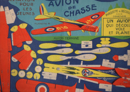 : Planche De Découpages  Recto-verso AVION DE CHASSE   (CAT5326) - Altri & Non Classificati