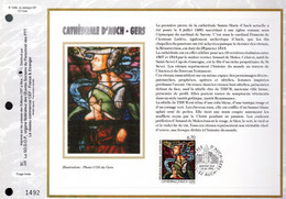 " VITRAIL CATHEDRALE D'AUCH " Sur Feuillet CEF 1er Jour N°té Sur Soie De 1999 N°YT 3254 Parf état FDC - Verres & Vitraux