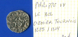 Philippe  Lv   Denier  Tournois  1285 /1314 - 1285-1314 Philip IV The Fair