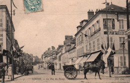 Gisors (Eure) La Rue Du Bourg, Attelage, Commerces (Moto Naphta) - Carte ND Pho N° 3 - Gisors