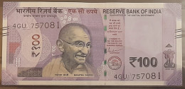 INDIA 2022 Error Rs.100.00 Rupees Note Error "Colour Overlapping On Gandhi Face" USED 100% Genuine Guarantee As Per Scan - Autres - Asie