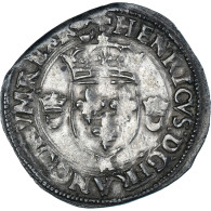 Monnaie, France, Henri II, Douzain Aux Croissants, 1553, Bordeaux, TTB, Billon - 1547-1559 Enrique II