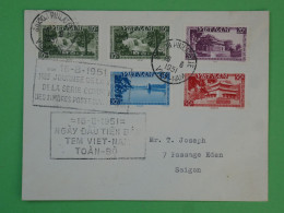 BS20  VIETNAM   BELLE LETTRE 1951     A  SAIGON ++ AFFR. PLAISANT+ - Vietnam