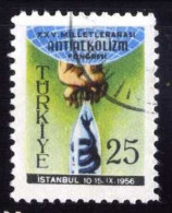 Türkiye 1956 Mi 1486 International Anti-Alcoholism Congress | Hands Holding Bottled Serpent - Used Stamps