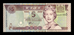 Fiji 5 Dollars Elizabeth II 2002 Pick 105b Sc Unc - Fiji
