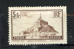 FR - Yv. N° 260a  Type I  (*) 5f  Mont St-Michel  Cote  27  Euro BE   2 Scans - Neufs