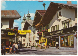 St. Johann In Tirol - Speckbacherstraße, Spruchband:  'Int. Reit- U. Springturnier St. Johann - (Österreich/Austria) - St. Johann In Tirol