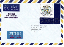 66286 - Bund - 1997 - 300Pfg Edelsteinregion EF A LpBf FRANKFURT -> Japan - Storia Postale