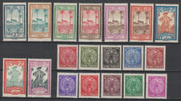 GUYANE - 1929/1947 - SERIES COMPLETES TAXE YVERT N°13/31 * MLH - COTE = 24.5 EUR - Ungebraucht