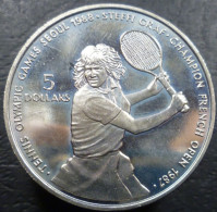 Niue - 5 Dollars 1987 - XXIV Giochi Olimpici Estivi, Seul 1988 - Tennis, Steffi Graf - KM# 5 - Niue