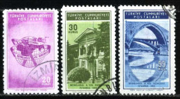 Türkiye 1955 Mi 1448-1450 10th International Transportation Congress - Used Stamps