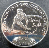 Niue - 5 Dollars 1989 - Coppa Davis - Finale Germania-Svezia - KM# 24 - Niue