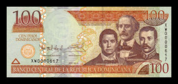 República Dominicana 100 Pesos Dominicanos 2011 Pick 184a Low Serial 617 Sc Unc - Dominikanische Rep.
