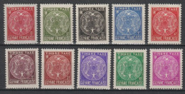 GUYANE - 1947 - SERIE COMPLETE TAXE YVERT N°22/31 * MLH - COTE = 10.5 EUR - LIVRAISON GRATUITE A PARTIR DE 5 EUR ! - Unused Stamps