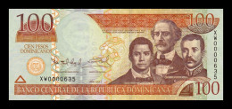 República Dominicana 100 Pesos Dominicanos 2011 Pick 184a Low Serial 635 Sc Unc - República Dominicana