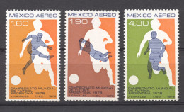 Mexico, 1978, Soccer World Cup Argentina, Football, MNH, Michel 1588-1590 - Mexico