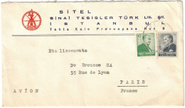 Turquie - Istanbul - Sitel - Lettre Avion Entête Pour Paris (France) - Air Mail - Altri & Non Classificati