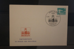 DDR 1987; 750 Jahre Berlin; Wertstempel Bauten, Klein; 10 Pf.; Partnerstädte; ESST - Private Postcards - Used
