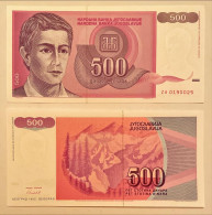 Yugoslavia 500 Dinara 1992 P#113 Prefix ZA Replacement UNC - Yougoslavie