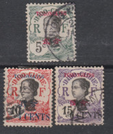 Tch'ong-K'ing N° 85 / 87 O : Timbres D'Indochine 1919 Surchargés : Les 3 Valeurs Oblitérées Sinon TB - Used Stamps