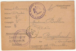 Lot De 2 CPFM Prisonnier Belge à Alten-Grabow Et Soltau 1915 - Prisoners