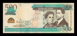 República Dominicana 500 Pesos Dominicanos 2011 Pick 186a Low Serial 927 Sc Unc - Dominicaine