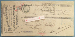 ● ROMORANTIN 1906 Chèque Jules SOMMIER Minoterie Des Quatre Roues à M. Rabier Saint Flour Cantal - Loir Et Cher - Cheques & Traveler's Cheques