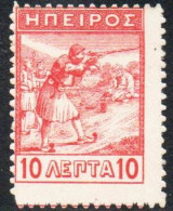 GREECE GRECIA HELLAS EPIRUS EPIRO 1914 INFANTRYMEN MARKSMEN 10L MH - Nordepirus