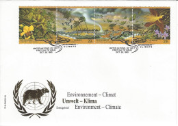 Envellope NATIONS UNIES (New York) 1e Jour N° 645 A 648 Y & T - Lettres & Documents