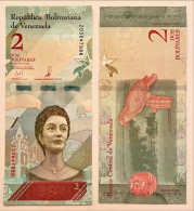 Venezuela 2 Bolivares 2018 P New Prefix Z Replacement UNC - Democratic Republic Of The Congo & Zaire