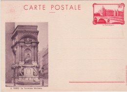 Entier Conciergerie à Paris Prune Storch N°6 Paris La Fontaine Molière 90c Storch N°F1a Imp Desfossés Néogravure Paris - Standard Postcards & Stamped On Demand (before 1995)
